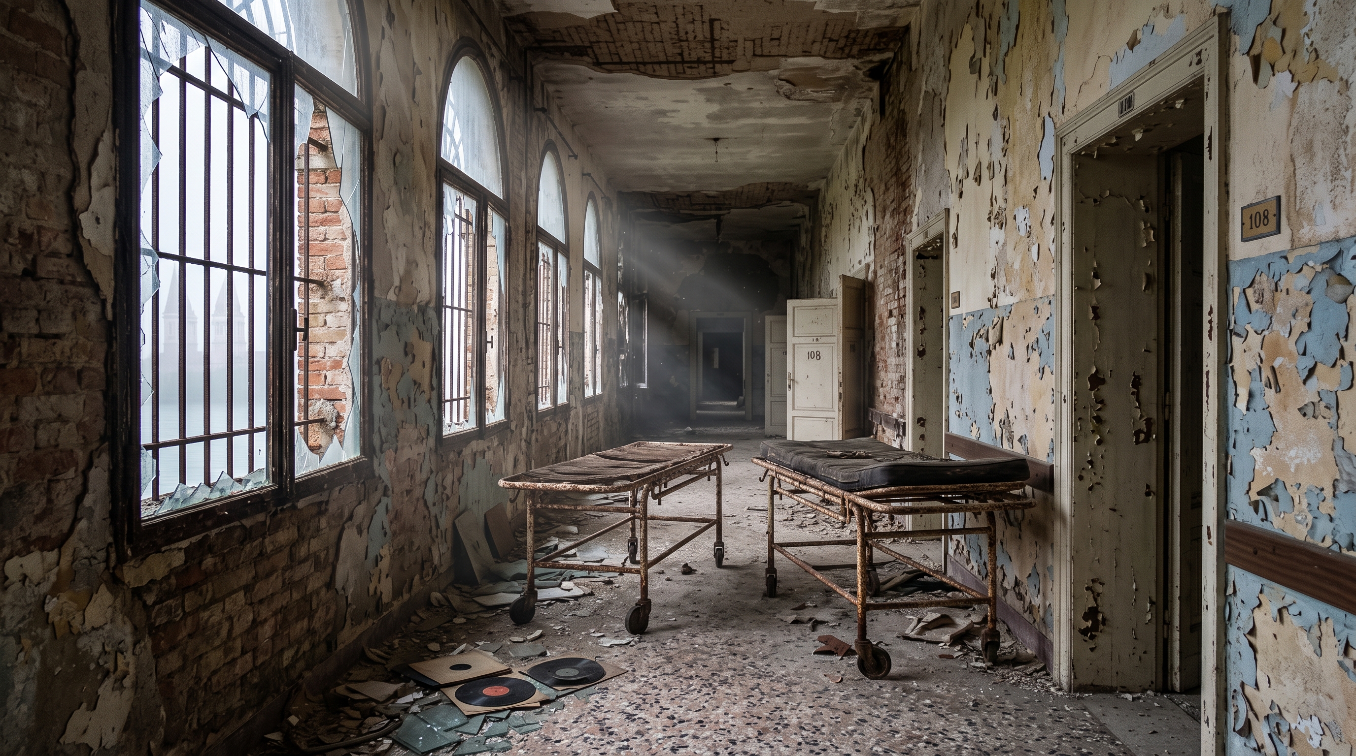 Decaying Asylum Corridors on Poveglia